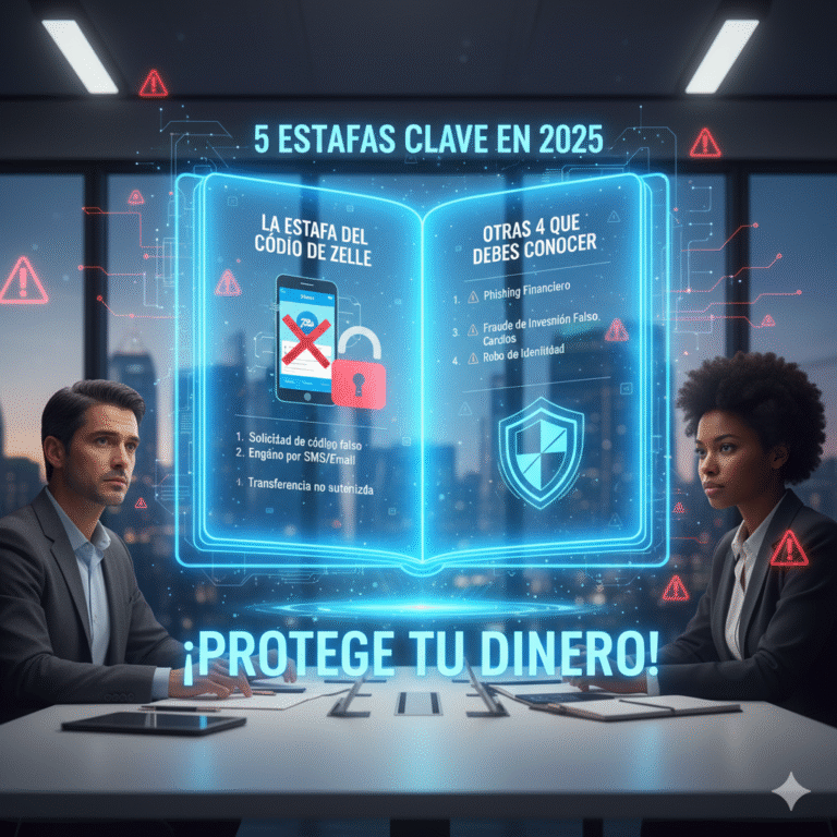 La estafa del ‘código de Zelle’ y otras 4 que debes conocer para proteger tu dinero en 2025.